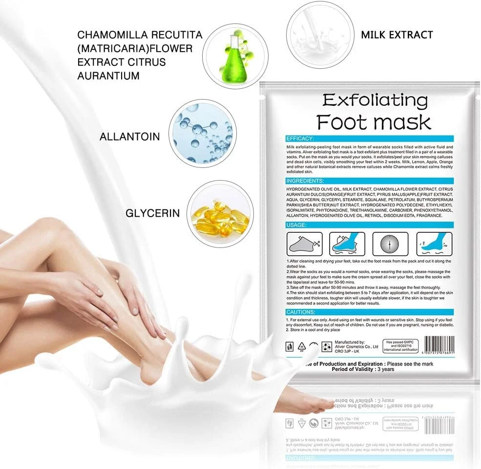 ماسک لایه بردار پا NIFEISHI، 5 جفت، پد لایه بردار پینه پا، لایه برداری پینه و پوست مرده، پاهای نرم و لطیف کودکانه - مردانه و زنانه ماسک لایه بردار پا NIFEISHI، 5 جفت، پد لایه بردار پینه پا، لایه برداری پینه و پوست مرده، پاهای نرم و لطیف کودکانه - مردانه و زنانه