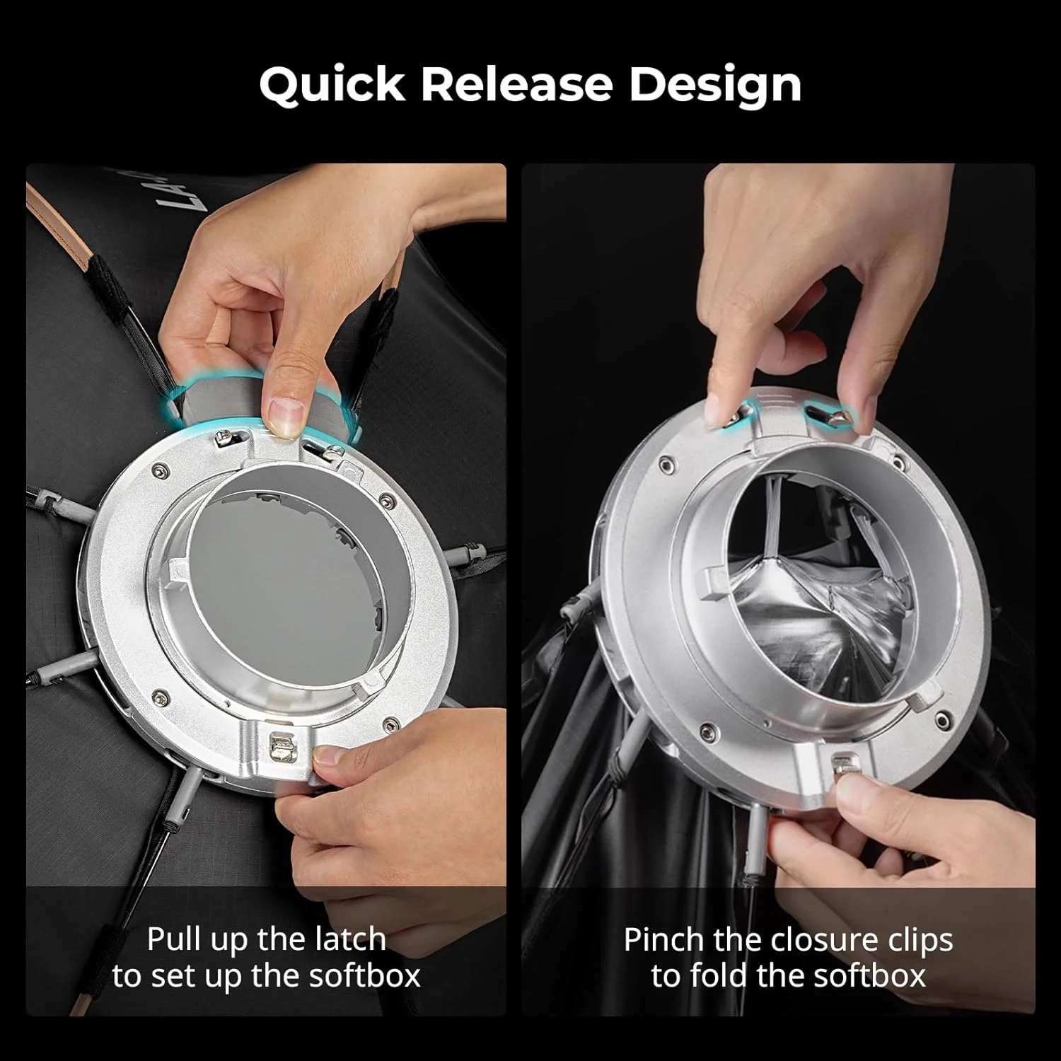 نرم باکس هشت ضلعی رهاسازی سریع SMALLRIG LA-O90 با قطر 90 سانتی متر / 35 اینچ، مانت بوئنز، مناسب برای نورهای COB برندهای SMALLRIG، Neewer، Aputure و Godox - مدل 4633