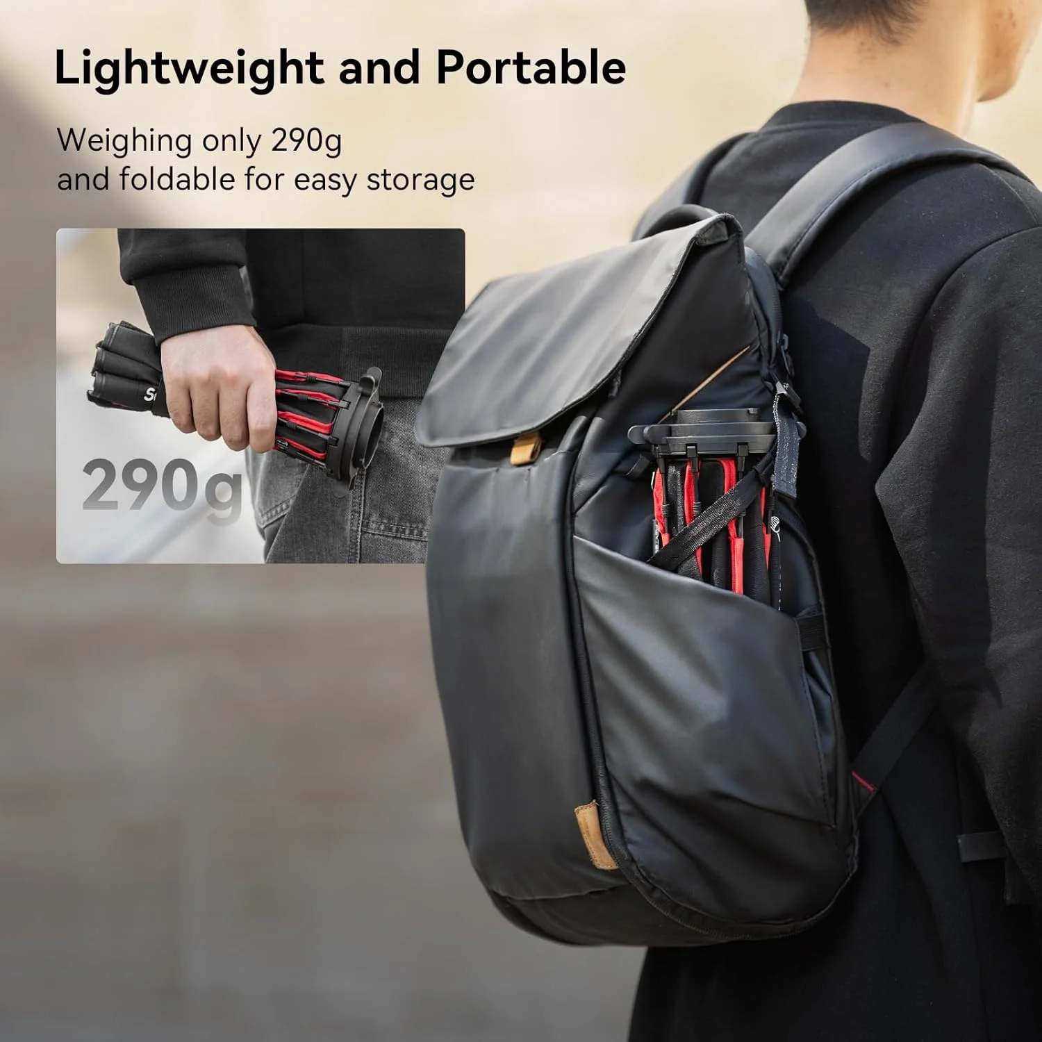 نرم باکس سهموی کوچک SmallRig RA-D30 با قطر 29 سانتی متر و قابلیت رهاسازی سریع، سازگار با نور ویدئویی ال ای دی SmallRig RC 60B COB