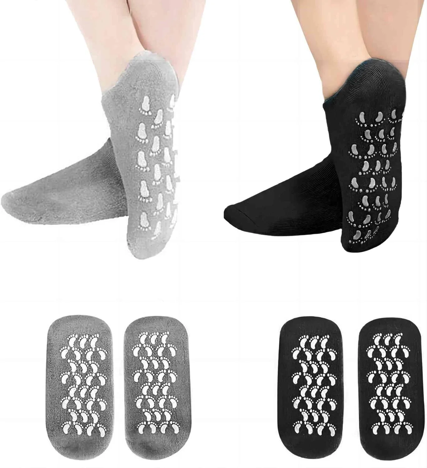 جوراب های مرطوب کننده پا برای پاشنه های ترک خورده، ژل سیلیکونی، لوسیون آلوئه ورا، درمان کرم آبرسان، ماسک رطوبت شبانه، پدیکور، مراقبت از پوست، ترمیم پینه، نرم کننده، آبرسان، پنبه ای جوراب های مرطوب کننده پا برای پاشنه های ترک خورده، ژل سیلیکونی، لوسیون آلوئه ورا، درمان کرم آبرسان، ماسک رطوبت شبانه، پدیکور، مراقبت از پوست، ترمیم پینه، نرم کننده، آبرسان، پنبه ای