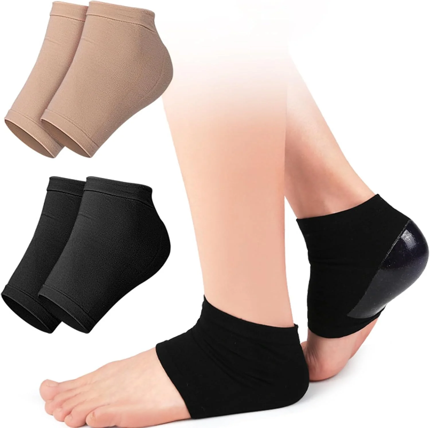 جوراب پاشنه مرطوب کننده برای ترک پا، جوراب سیلیکونی، جوراب پاشنه ژلی مرطوب کننده برای خشکی و ترک پا، قابل استفاده مجدد، مناسب استفاده در اسپا و هنگام خواب برای ترمیم رطوبت پا