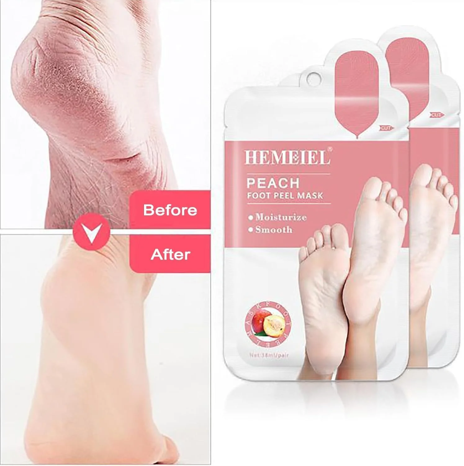 ماسک لایه بردار پا، بسته 4 عددی جوراب ماسک مرطوب کننده پا، از بین برنده پینه برای پاشنه های ترک خورده و پوست سفت، درمان لایه برداری عمیق پا، آبرسانی و نرم کننده پاهای خشک، بازگرداندن پوست صاف و سالم ماسک لایه بردار پا، بسته 4 عددی جوراب ماسک مرطوب کننده پا، از بین برنده پینه برای پاشنه های ترک خورده و پوست سفت، درمان لایه برداری عمیق پا، آبرسانی و نرم کننده پاهای خشک، بازگرداندن پوست صاف و سالم