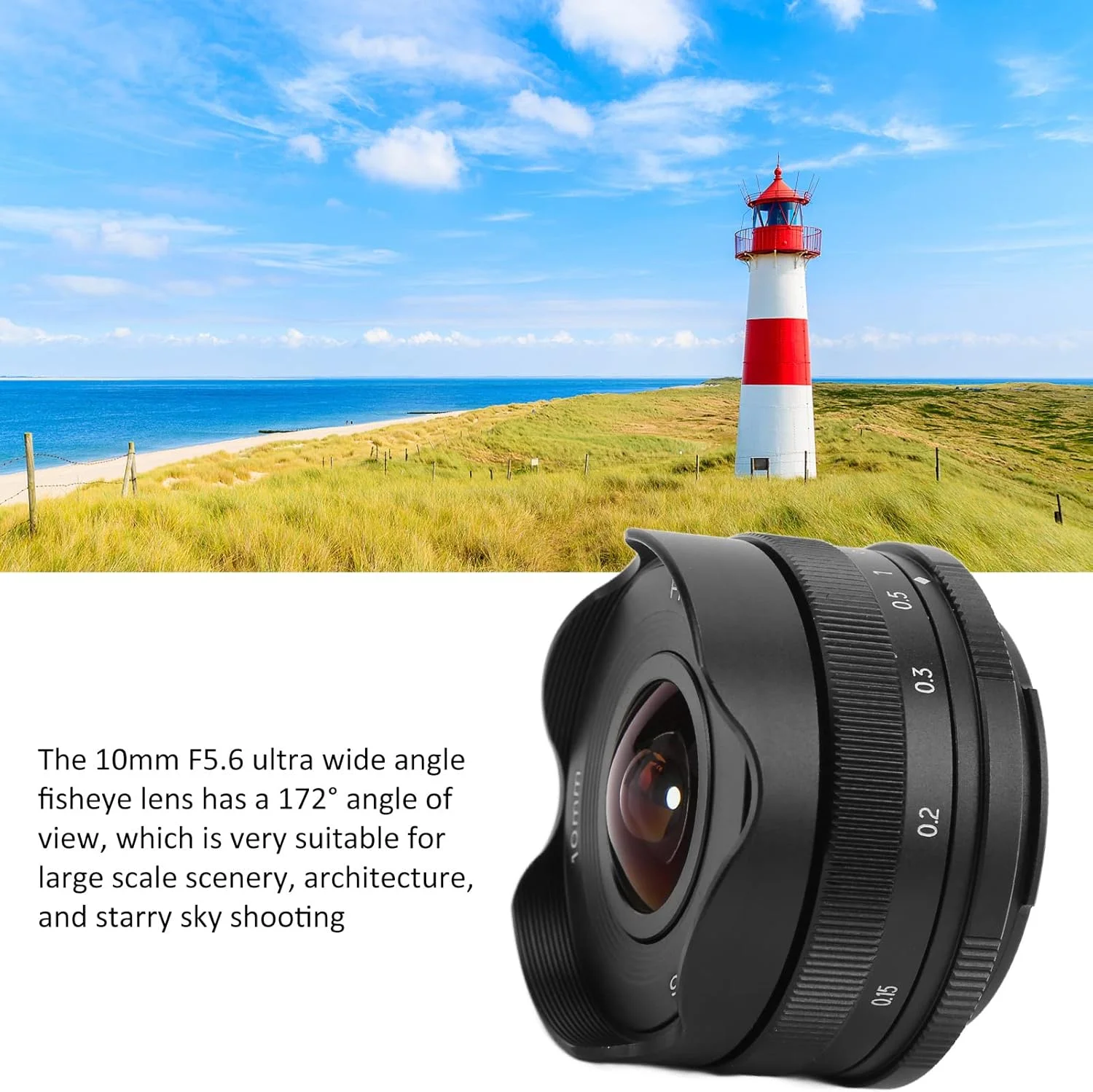 لنز چشمماهی 10 میلیمتری Meiyya، لنز دستی آلیاژ + شیشه نوری با مانت NEX مناسب برای A3000، A6400 و A6500 لنز چشمماهی 10 میلیمتری Meiyya، لنز دستی آلیاژ + شیشه نوری با مانت NEX مناسب برای A3000، A6400 و A6500