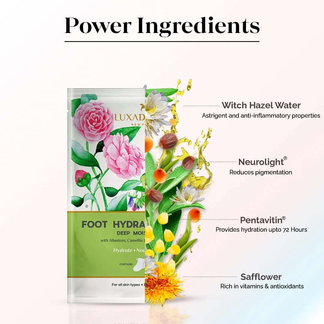 جوراب های آبرسان عمقی پا LuxaDerme - برای ایجاد طراوت و شادابی در پاهای کدر، خشک و زبر. نرم کننده ناخن ها و کوتیکول ها. حاوی شی باتر، آلوئه ورا و آویشن. جوراب های اسپا. 15 میلی لیتر (بسته 2 عددی) جوراب های آبرسان عمقی پا LuxaDerme - برای ایجاد طراوت و شادابی در پاهای کدر، خشک و زبر. نرم کننده ناخن ها و کوتیکول ها. حاوی شی باتر، آلوئه ورا و آویشن. جوراب های اسپا. 15 میلی لیتر (بسته 2 عددی)