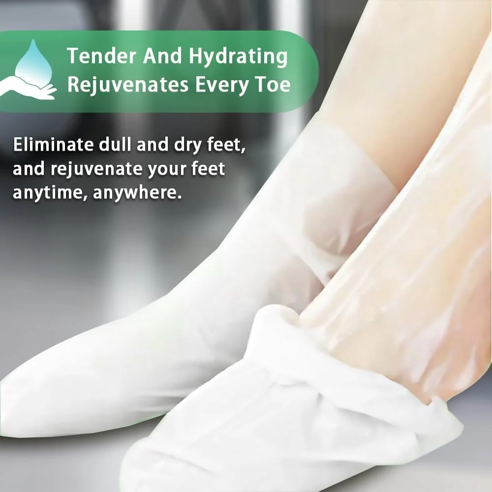 ۵ جفت ماسک لایه بردار پا، ماسک پا آووکادو برای پاهای خشک، زبر و ترک خورده، ترمیم پاشنه های زبر، لمس نرم و لطیف کودکانه، ست هدیه مراقبت از پا مرطوب کننده