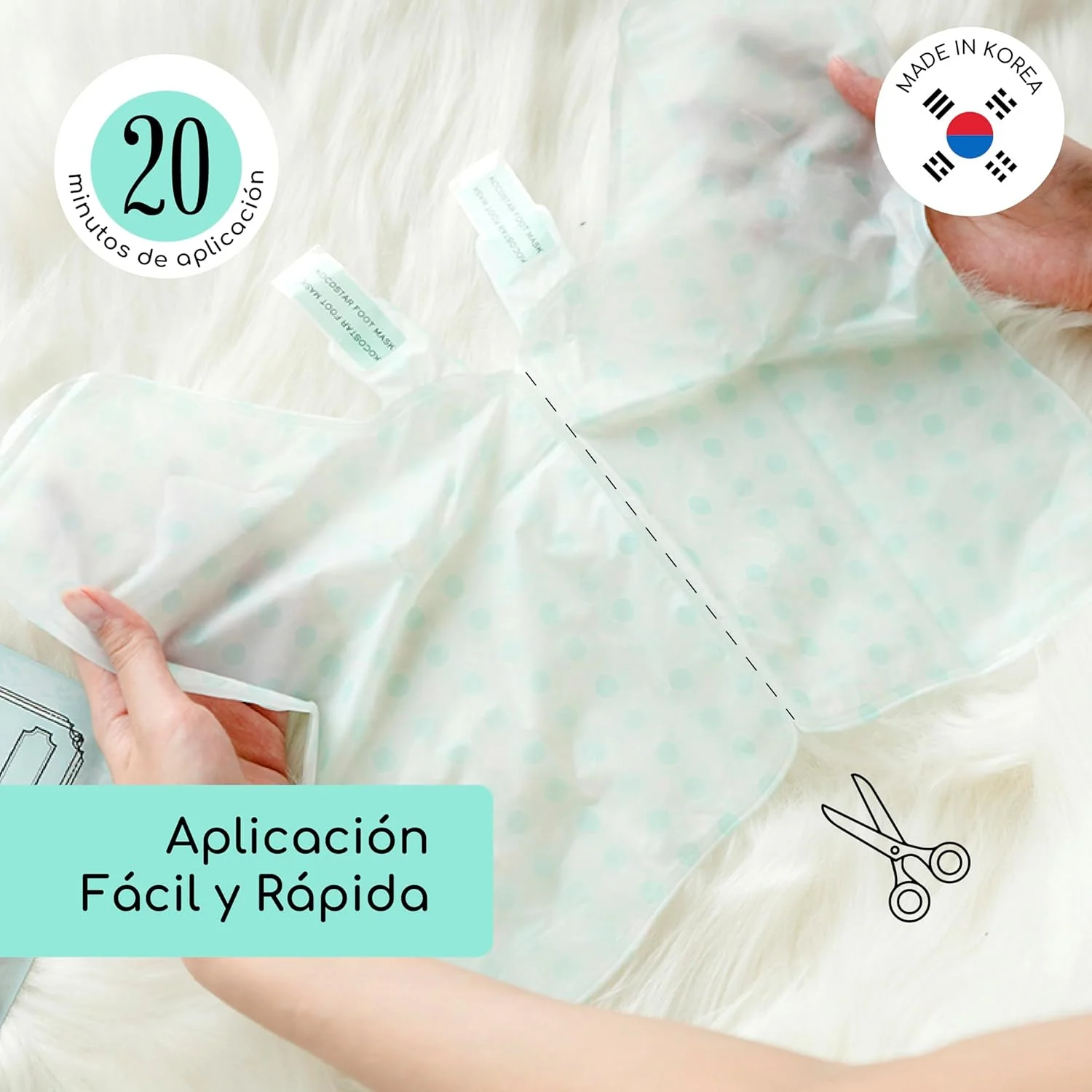 ماسک پا کوکواستار مرطوب کننده | راه حلی برای پاهای زبر، خسته و خشک | پاهای خود را نرم و تغذیه شده کنید | بهبود وضعیت پوست | بسته 1 عددی، 16 میلی لیتر ماسک پا کوکواستار مرطوب کننده | راه حلی برای پاهای زبر، خسته و خشک | پاهای خود را نرم و تغذیه شده کنید | بهبود وضعیت پوست | بسته 1 عددی، 16 میلی لیتر