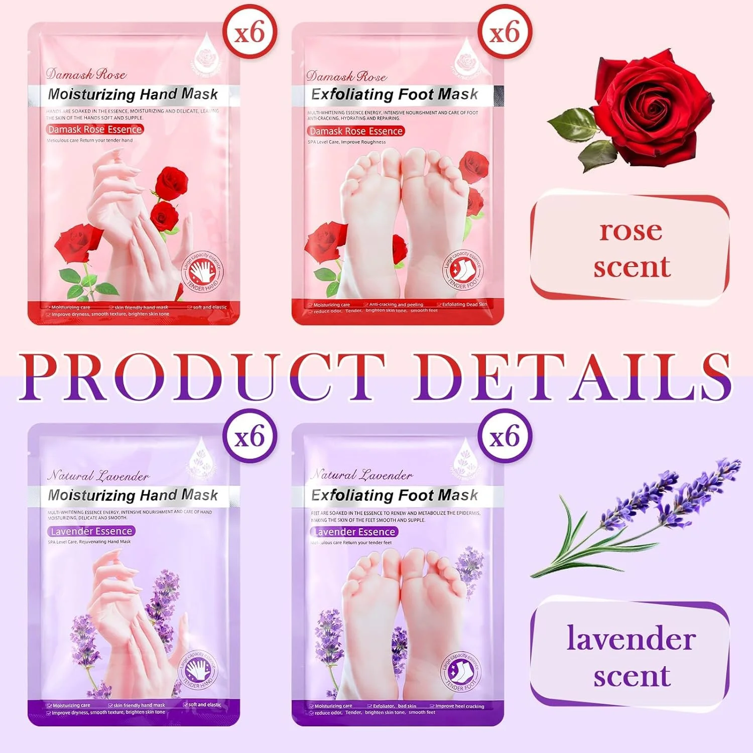 ماسک دست و پا مرطوب کننده KASTWAVE، 24 عدد، دستکش مرطوب کننده دست و پا، ماسک شی باتر و آلوئه ورا برای کیت اسپا، هدیه مراقبت از پوست، کیت های زیبایی برای زنان ماسک دست و پا مرطوب کننده KASTWAVE، 24 عدد، دستکش مرطوب کننده دست و پا، ماسک شی باتر و آلوئه ورا برای کیت اسپا، هدیه مراقبت از پوست، کیت های زیبایی برای زنان