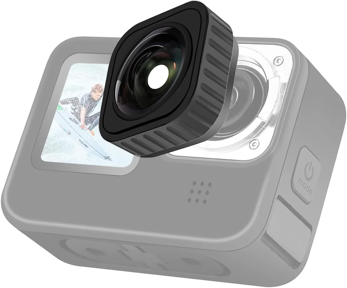 لنز دوربین Irovami - زاویه دید گسترده 155 درجه با قابلیت ضد لرزش و ضد آب تا عمق 5 متر، سازگار با Max/Hero 12 11 10 9 Black لنز دوربین Irovami - زاویه دید گسترده 155 درجه با قابلیت ضد لرزش و ضد آب تا عمق 5 متر، سازگار با Max/Hero 12 11 10 9 Black