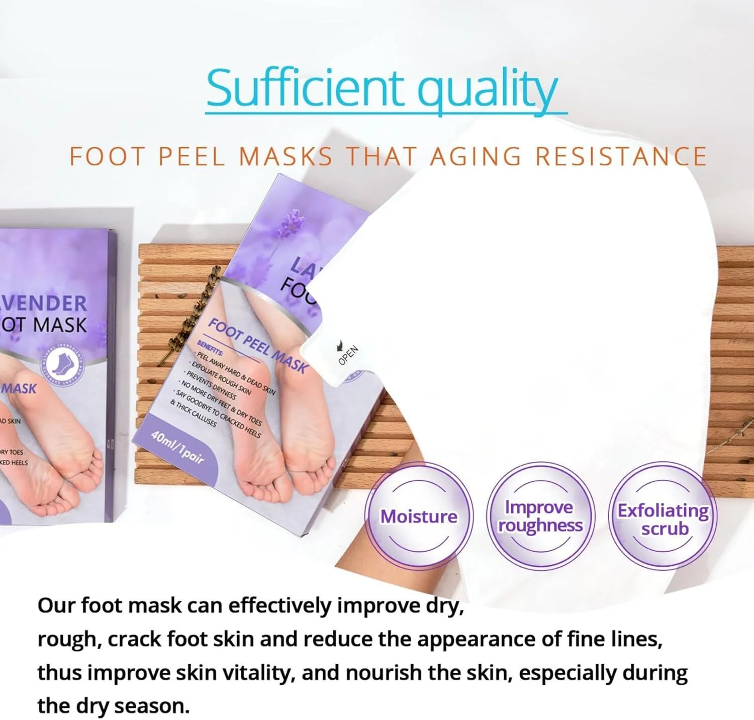 ماسک لایه بردار پا KASTWAVE برای پوست های سفت، از بین برنده پینه برای پاهای زبر، ترک خورده و خشک، حذف پوست مرده، ماسک لایه بردار پا برای داشتن پاهایی نرم مانند پای کودک، تجربه اسپا در خانه و ایده های هدیه، با رایحه اسطوخودوس ماسک لایه بردار پا KASTWAVE برای پوست های سفت، از بین برنده پینه برای پاهای زبر، ترک خورده و خشک، حذف پوست مرده، ماسک لایه بردار پا برای داشتن پاهایی نرم مانند پای کودک، تجربه اسپا در خانه و ایده های هدیه، با رایحه اسطوخودوس