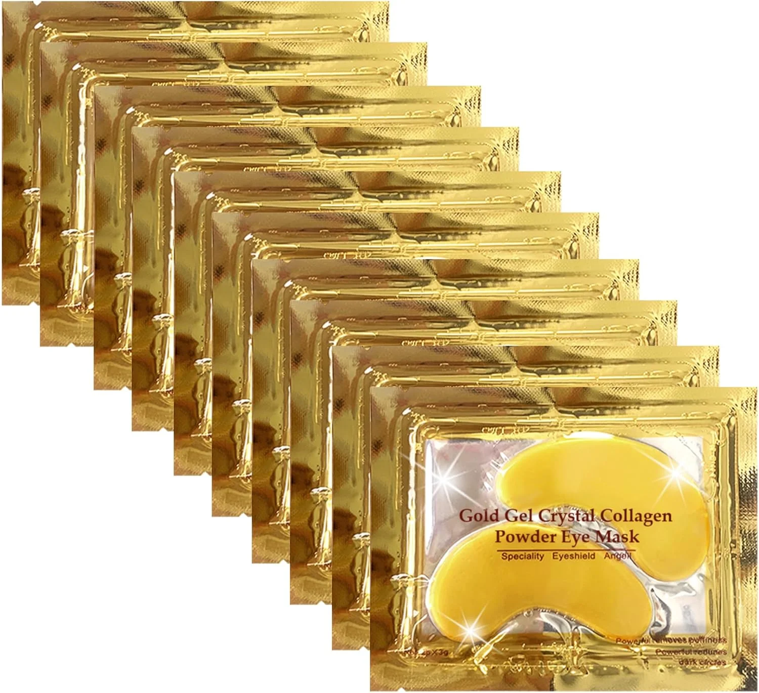 ماسک زیر چشم کلاژن طلای 24 عیار Jakuva، 30 جفت، پدهای زیر چشم برای پف، حلقه‌های تیره و کاهش چین و چروک، ماسک‌های ژلی مرطوب‌کننده چشم برای مراقبت از صورت، ماسک زیر چشم فله‌ای برای مراقبت از پوست، طلایی