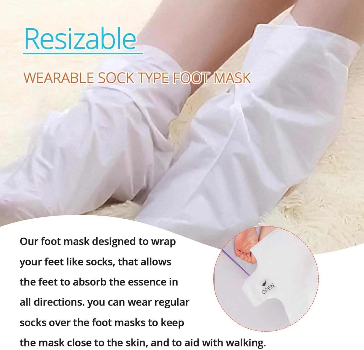 ماسک لایه بردار پا KASTWAVE برای پوست های سفت، از بین برنده پینه برای پاهای زبر، ترک خورده و خشک، حذف پوست مرده، ماسک لایه بردار پا برای داشتن پاهایی نرم مانند پای کودک، تجربه اسپا در خانه و ایده های هدیه، با رایحه اسطوخودوس ماسک لایه بردار پا KASTWAVE برای پوست های سفت، از بین برنده پینه برای پاهای زبر، ترک خورده و خشک، حذف پوست مرده، ماسک لایه بردار پا برای داشتن پاهایی نرم مانند پای کودک، تجربه اسپا در خانه و ایده های هدیه، با رایحه اسطوخودوس