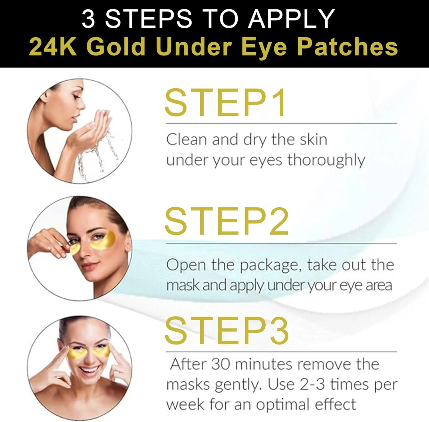 ماسک زیر چشم کلاژن طلای 24 عیار Jakuva، 30 جفت، پدهای زیر چشم برای پف، حلقههای تیره و کاهش چین و چروک، ماسکهای ژلی مرطوبکننده چشم برای مراقبت از صورت، ماسک زیر چشم فلهای برای مراقبت از پوست، طلایی ماسک زیر چشم کلاژن طلای 24 عیار Jakuva، 30 جفت، پدهای زیر چشم برای پف، حلقههای تیره و کاهش چین و چروک، ماسکهای ژلی مرطوبکننده چشم برای مراقبت از صورت، ماسک زیر چشم فلهای برای مراقبت از پوست، طلایی