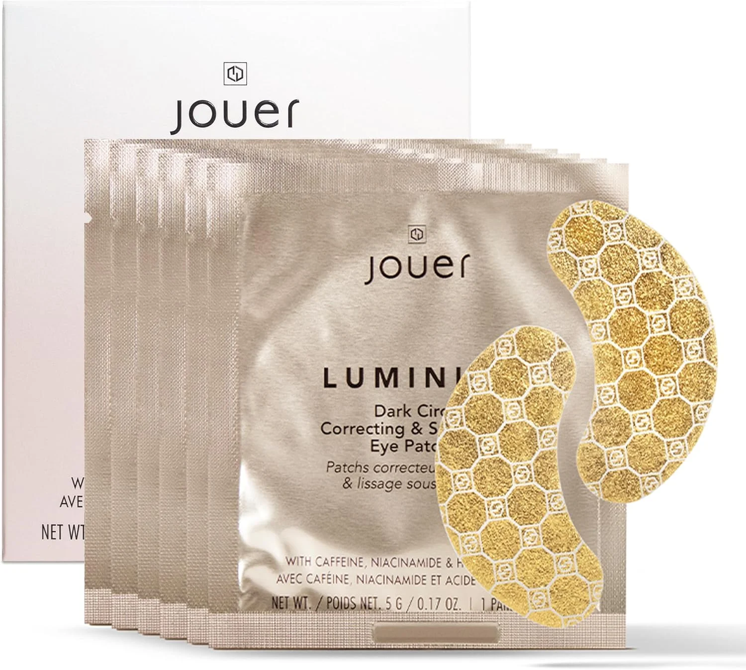 پدهای زیر چشم روشن کننده و صاف کننده تیرگی دور چشم ژوئر، پد چشم کافئین دار برای تیرگی و پف، پد ماسک زیر چشم برای چروک