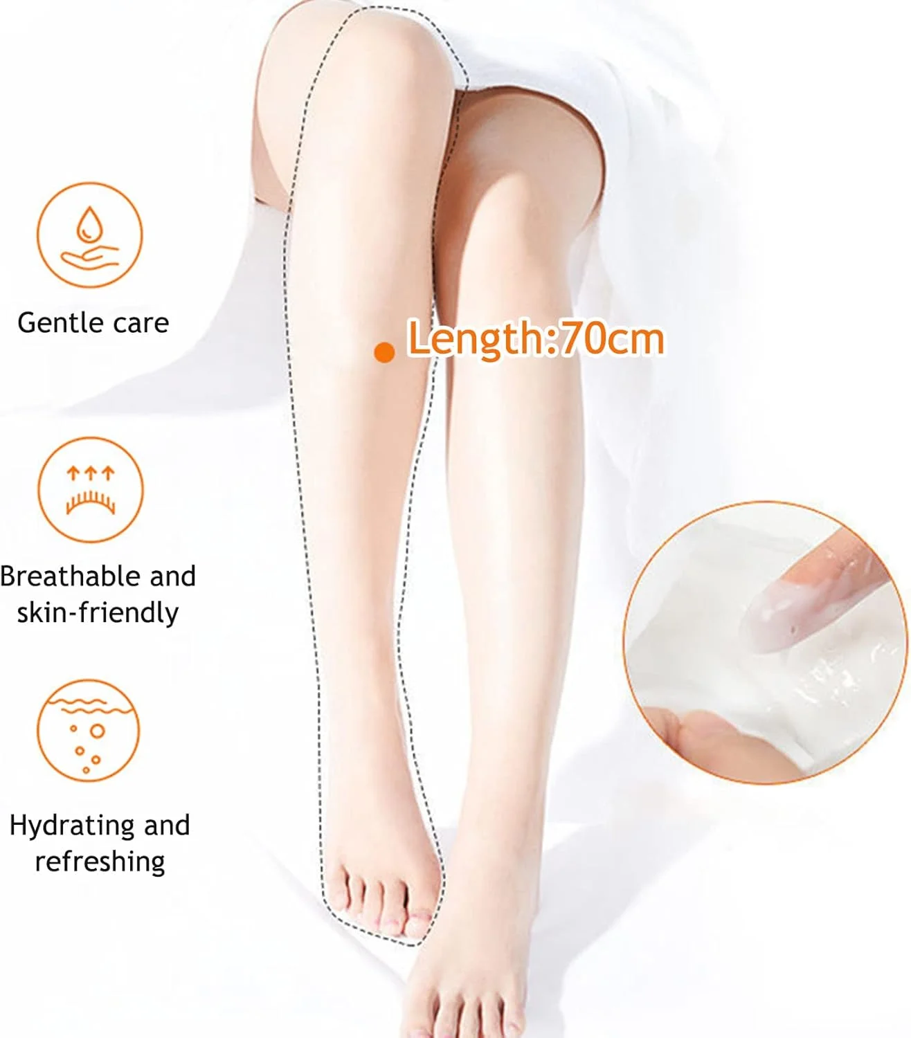 ماسک پا ایرومی، 1 جفت ماسک پا مرطوب کننده و ابریشمی پلی پپتیدی ماسک پا ایرومی، 1 جفت ماسک پا مرطوب کننده و ابریشمی پلی پپتیدی