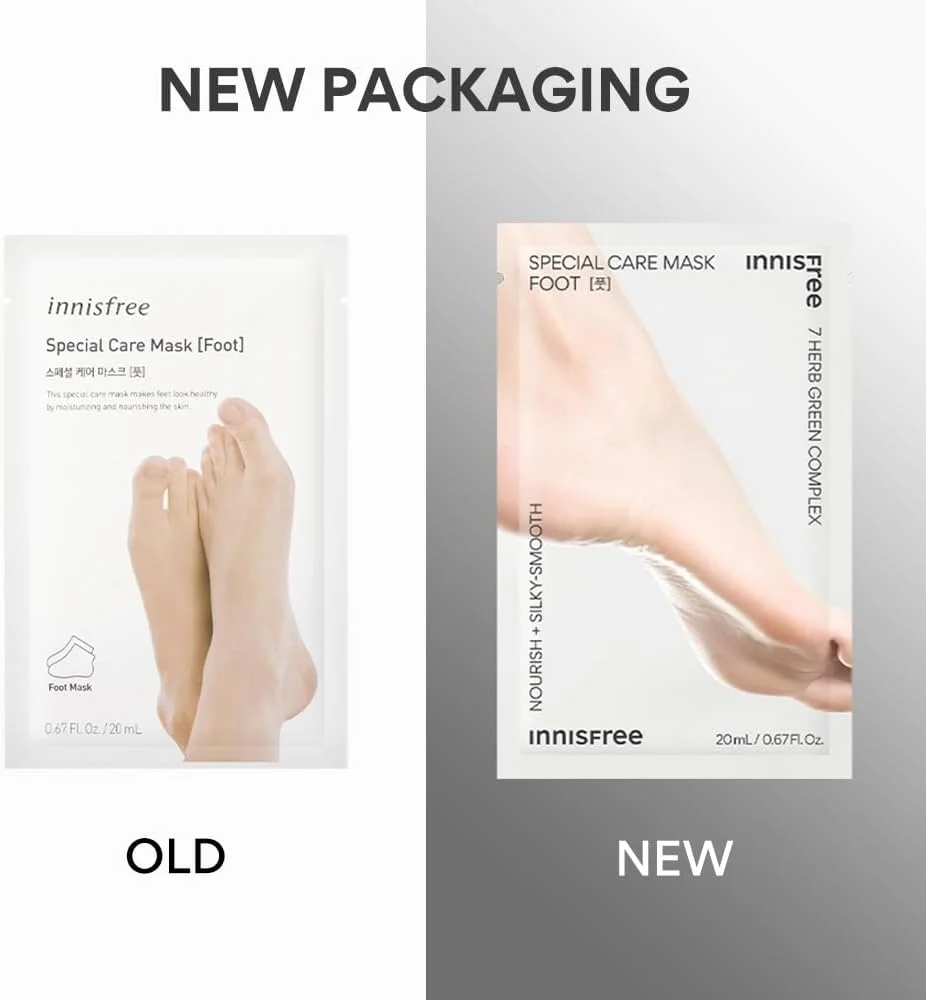 ماسک پا اینیسفری مدل Special Care حجم 20 میلی لیتر، ماسک مرطوب کننده قوی پا