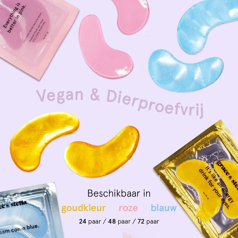 ماسک دور چشم کلاژن پودر طلای گریس اند استلا (12 جفت) وگان بدون تست حیوانی | درمان ضد پیری سیاهی دور چشم، ترمیم کننده پیشرفته چروک شب، ماسک های ژلی تسکین دهنده، پدهای ضد پف ماسک دور چشم کلاژن پودر طلای گریس اند استلا (12 جفت) وگان بدون تست حیوانی | درمان ضد پیری سیاهی دور چشم، ترمیم کننده پیشرفته چروک شب، ماسک های ژلی تسکین دهنده، پدهای ضد پف