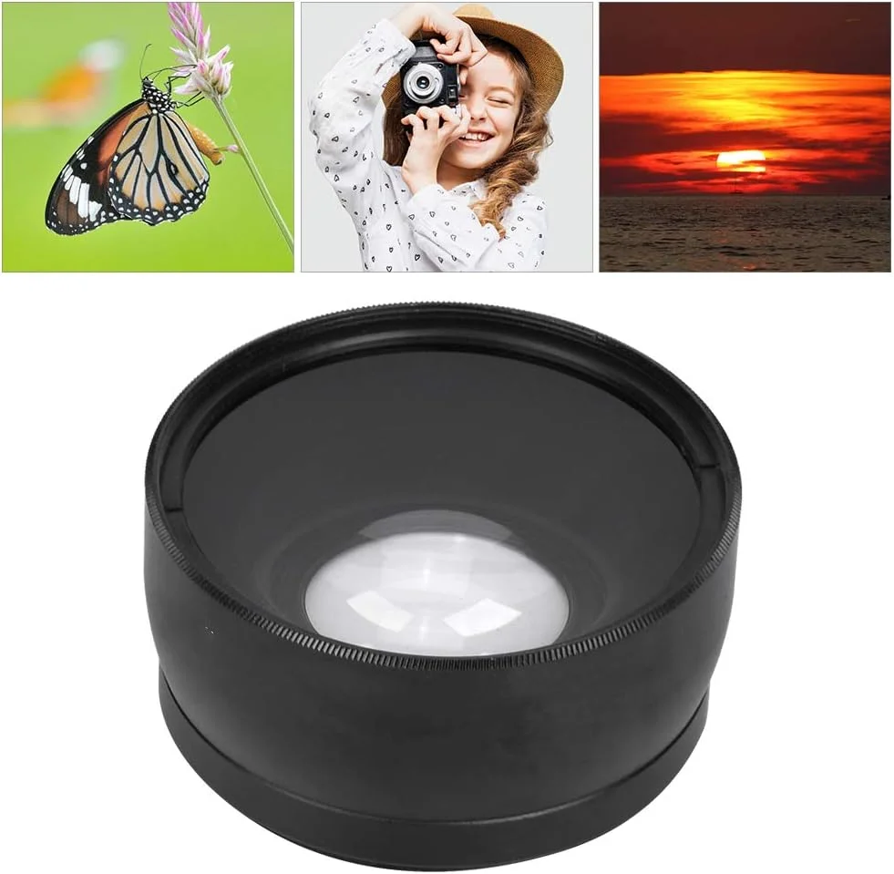 لنز دوربین زاویه باز و ماکرو GOWENIC 58mm 0.45X با پوشش دیجیتال چند لایه و طراحی پوشش ضد انعکاس برای تمام لنزهای 58 میلی متری و فیلتر 62 میلی متری