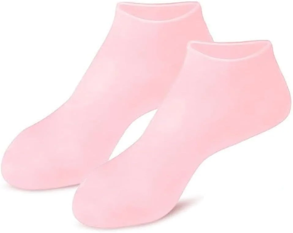 کاور ماسک جوراب سیلیکونی مرطوب کننده پا، پاشنه سفید و لطیف، ضد ترک خوردگی، اسپا کامل پا برای پاهای خشک و ترک خورده