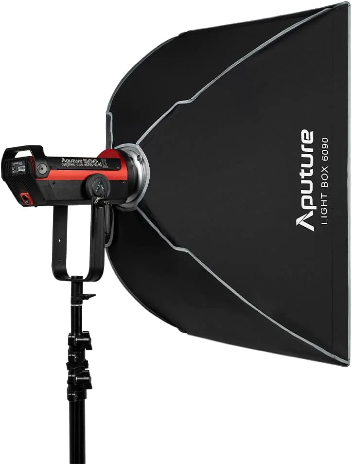 جعبه نور سافت باکس مربعی Aputure Light Box 6090، 60cm90cm، 1.22kg، مانت استاندارد Bowens برای 300DII، 300x، Amaran 60x/60d/100d/200d/100x/200x
