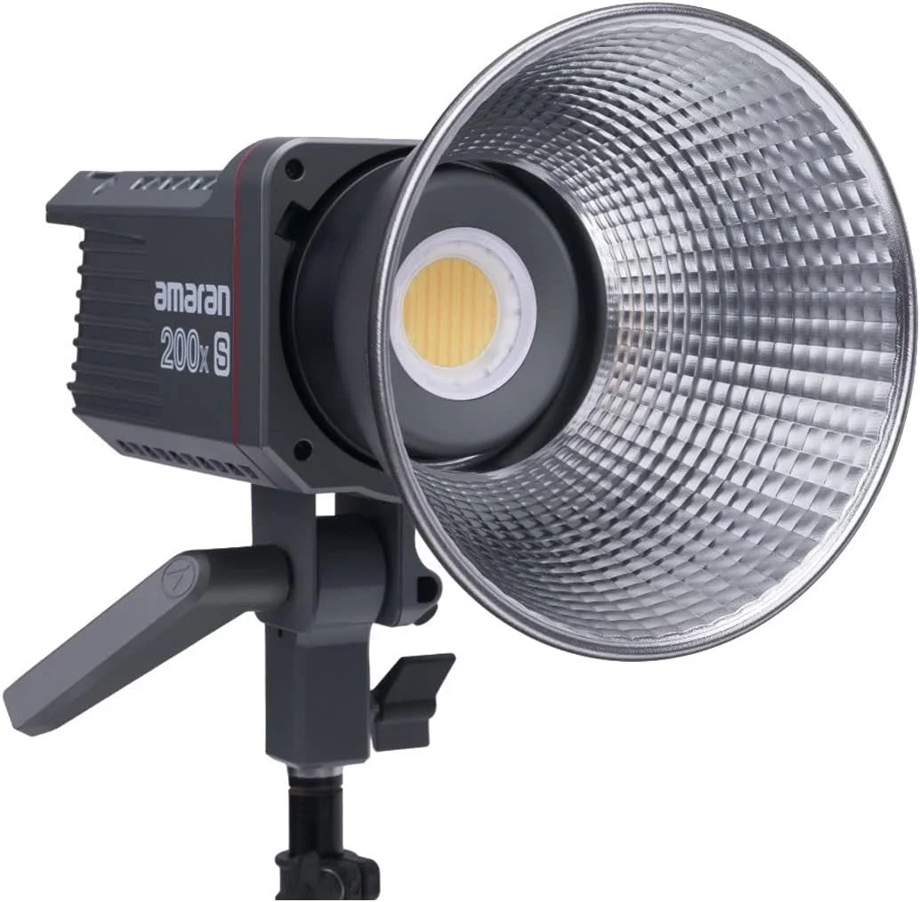نور ویدئویی LED دو رنگ Aputure Amaran 200X-S 200 وات 2700-6500k با کیت هولدر نور سافت باکس Light Dome SE و مانت بوئنز و پشتیبانی از Sidus Link برای کنترل از طریق اپلیکیشن