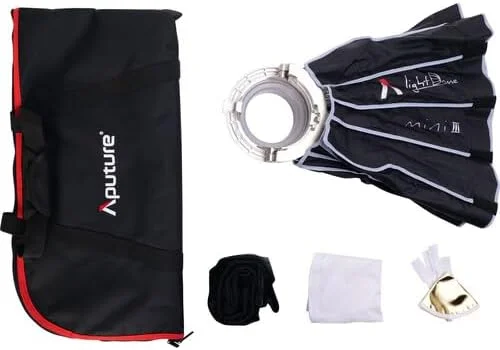 نرم باکس Aputure Light Dome Mini III، نرم باکس مانت Bowens، اصلاح کننده نور نرم تاشو سریع جدید برای نور ویدئویی Aputure Amaran 300c/150c/200xS/300D ii