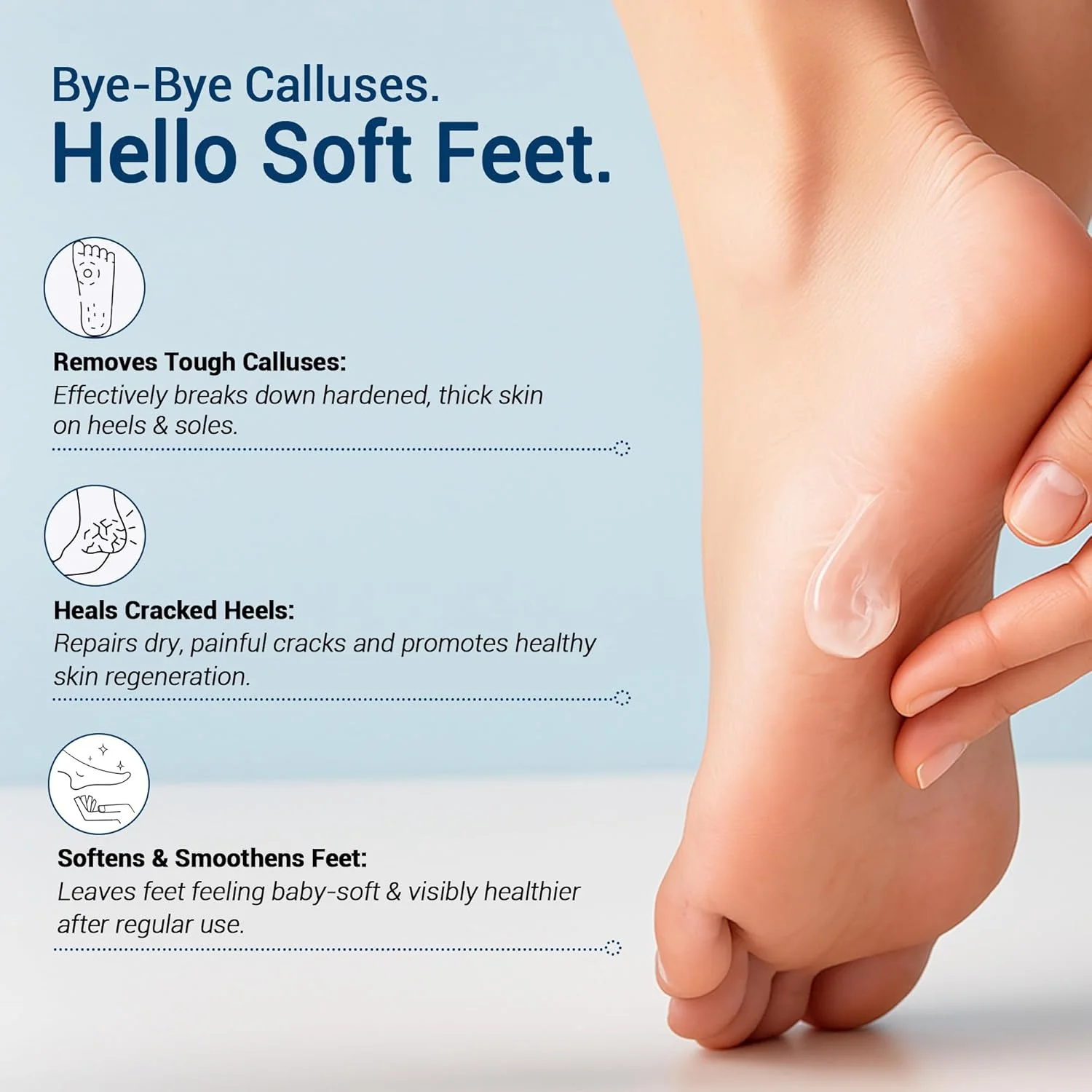 دکتر فوت | از بین برنده پینه پا | ژل از بین برنده پینه | از بین برنده پوست مرده پا | کرم پا برای پاشنه های ترک خورده | پاک کننده پا برای پوست مرده | حاوی اوره، روغن نارگیل و آلوئه ورا | برای آقایان و بانوان