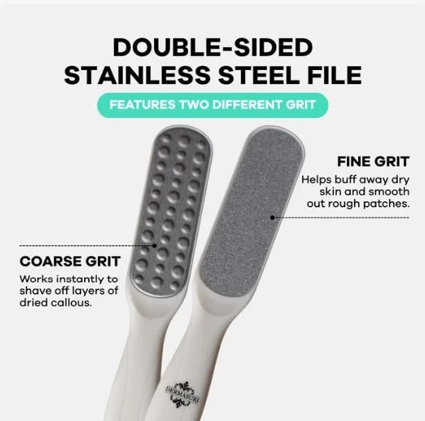 اسپری لایه بردار و اسکراب پا Dermasuri به همراه سوهان پدیکور لوکس - از بین برنده پوست مرده، لایه برداری و نرم کننده پاشنه های ترک خورده - ست پدیکور اسپا اسپری لایه بردار و اسکراب پا Dermasuri به همراه سوهان پدیکور لوکس - از بین برنده پوست مرده، لایه برداری و نرم کننده پاشنه های ترک خورده - ست پدیکور اسپا