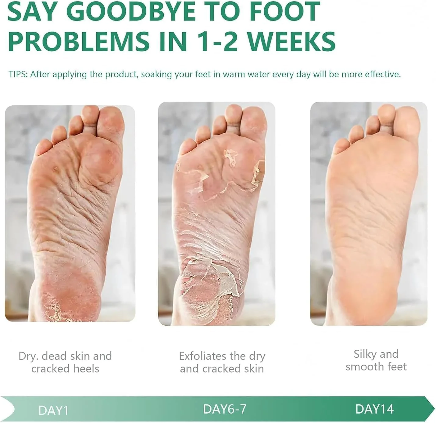 ماسک لایه بردار پا برای پوست های سفت، ماسک لایه بردار پا با روغن درخت چای برای پوست های مرده، جوراب درمان پاشنه ترک خورده، جوراب مرطوب کننده فرمول گیاهی، ماسک از بین برنده پینه پا، 2 جفت ماسک لایه بردار پا برای پوست های سفت، ماسک لایه بردار پا با روغن درخت چای برای پوست های مرده، جوراب درمان پاشنه ترک خورده، جوراب مرطوب کننده فرمول گیاهی، ماسک از بین برنده پینه پا، 2 جفت