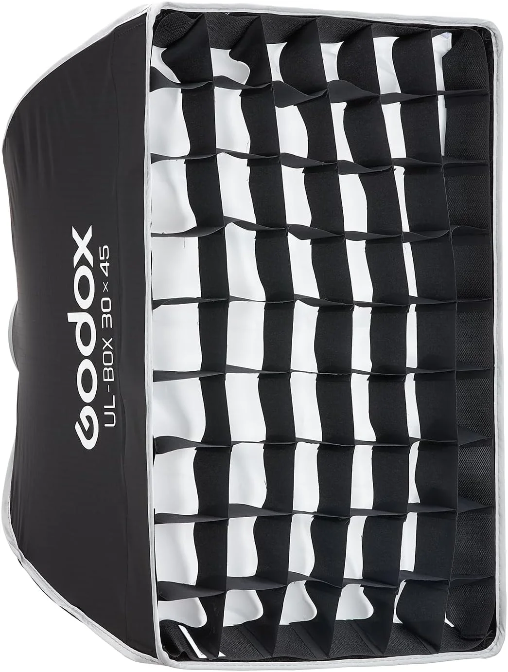 سافت باکس مستطیلی تاشو Godox سری UL، 30x45 سانتی متر، با قابلیت نصب سریع و سازگار با مانت بوئنز، مناسب برای عکاسی از محصول و نورپردازی رومیزی