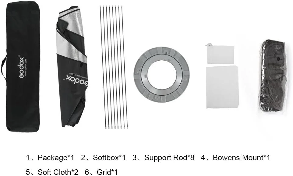 سافت باکس نواری اکتاگون 120 سانتی متری گودکس با مانت بوئنز (FW120)