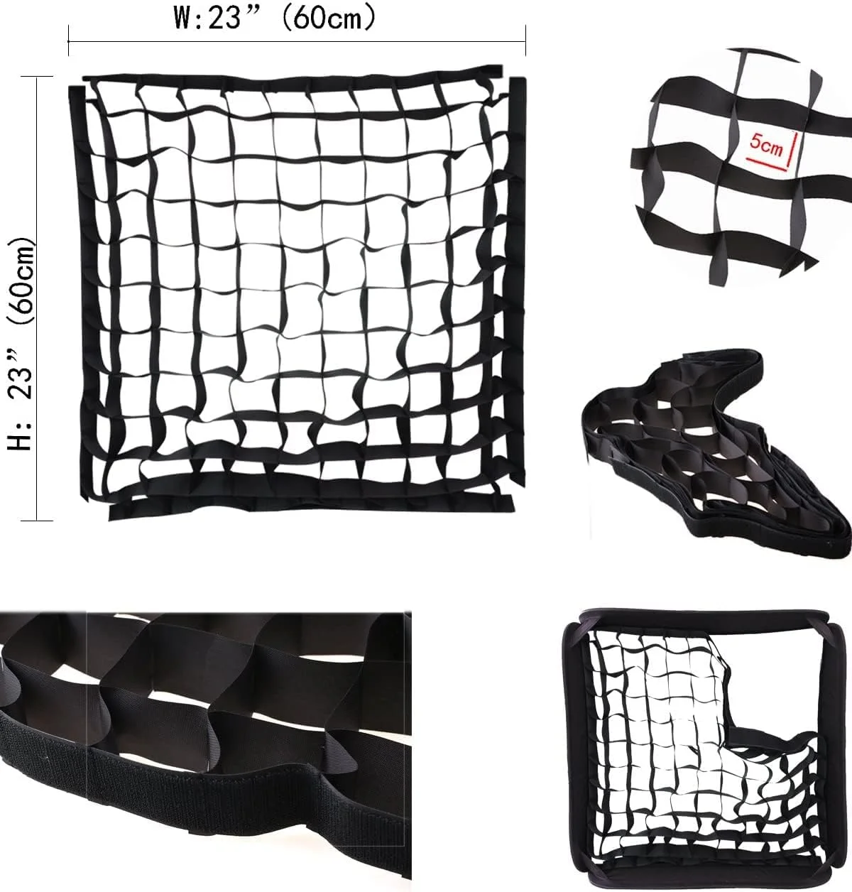 زنبوری لانه زنبوری گودکس برای سافت باکس 60x60 سانتی متر (فقط شبکه 60x60 سانتی متر)