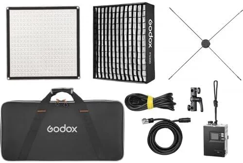 صفحه نور ال ای دی RGB منعطف گودکس مدل FL200R-K1 به همراه سافت باکس