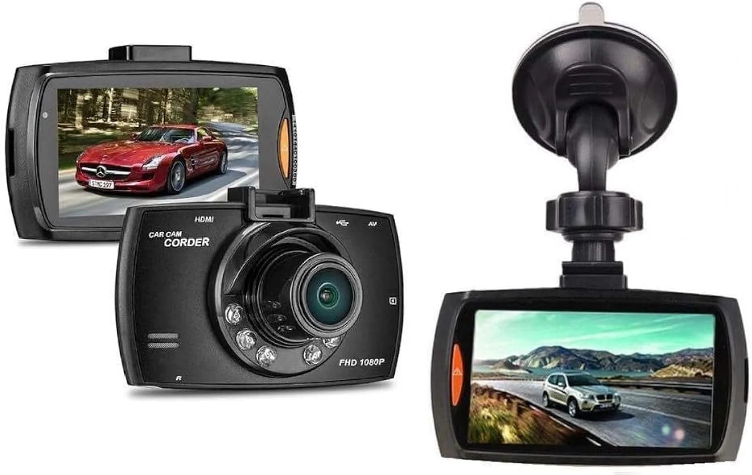 دوربین خودرویی لیچی 1080p با لنز زاویه باز 140 درجه، صفحه نمایش 2.5 اینچی، دید در شب، پیشرفته و قابل حمل، مدل LC103