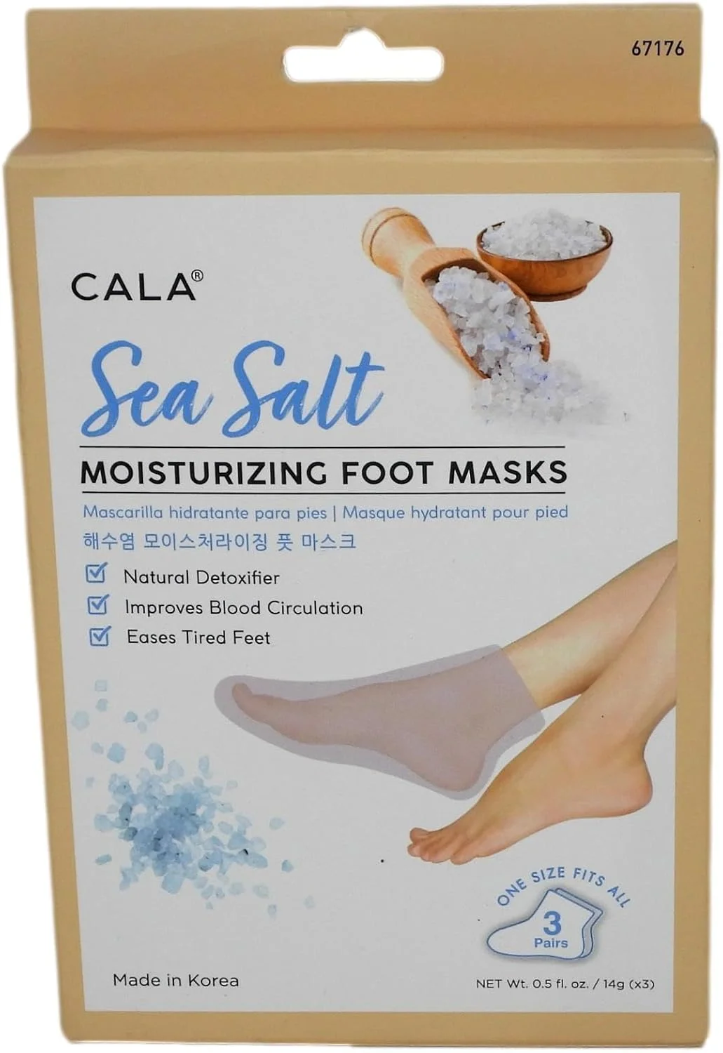 ماسک مرطوب کننده پا با نمک دریایی کالا، 3 عدد