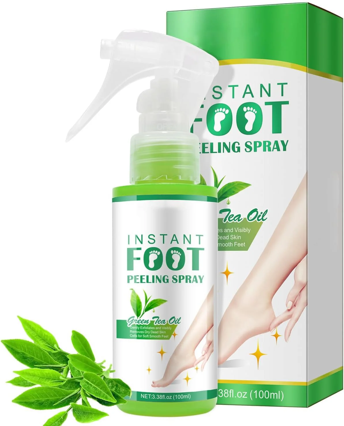 اسپری لایه بردار پا آزونی، از بین برنده فوری پوست مرده پا، اسپری پدیکور لایه بردار برای پینه و پوست خشک انگشتان پا (100 میلی لیتر)