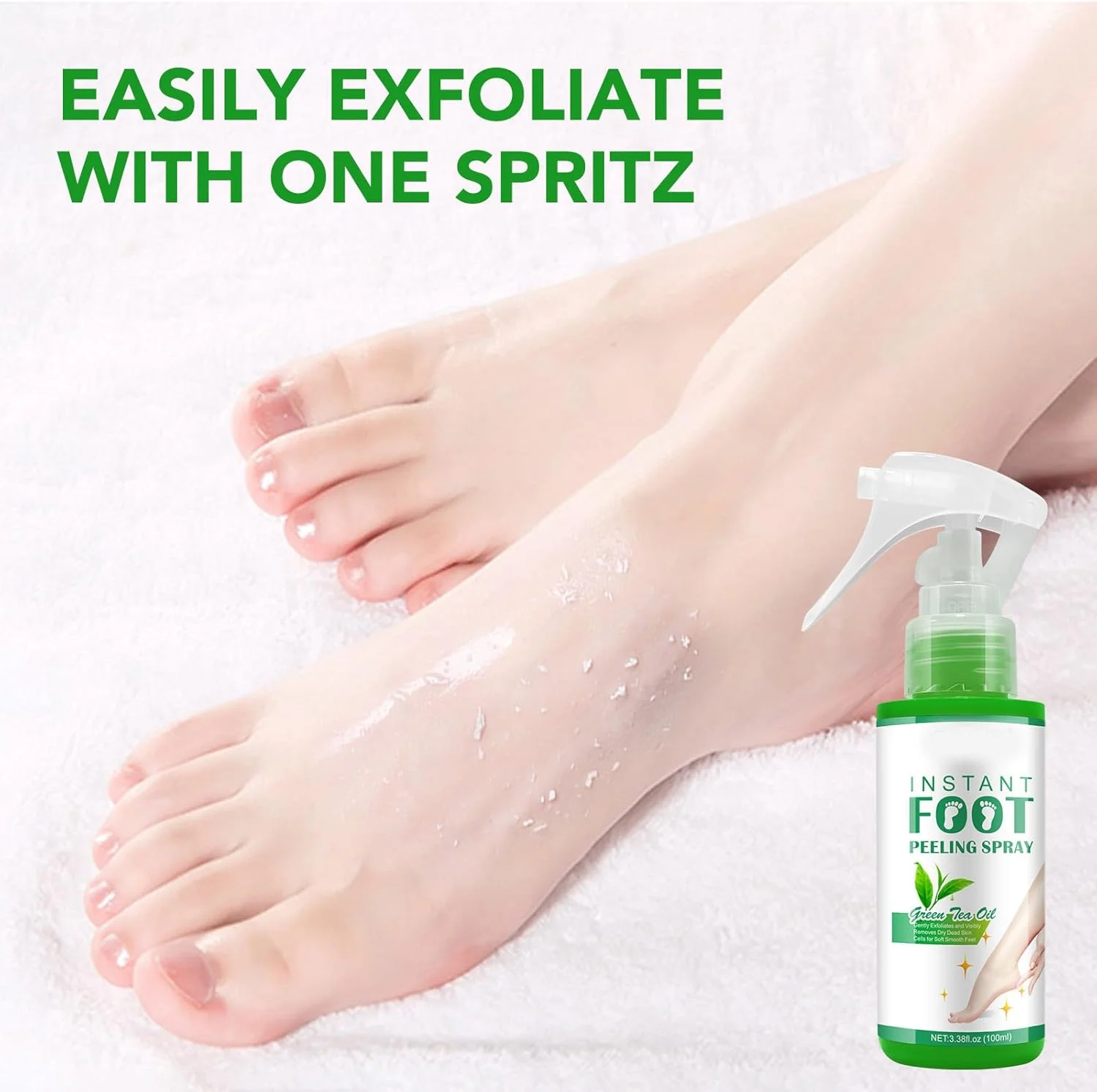 اسپری لایه بردار پا آزونی، از بین برنده فوری پوست مرده پا، اسپری پدیکور لایه بردار برای پینه و پوست خشک انگشتان پا (100 میلی لیتر)