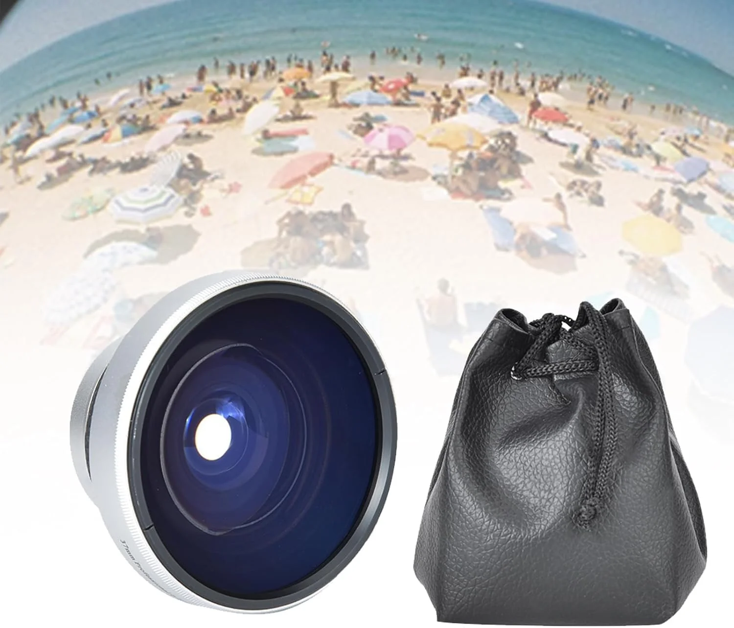 لنز سوپر فیش آی 37 میلی متری با قابلیت کاربرد قوی 0.25x برای لنزهای دوربین با کالیبر 37 میلی متر، مناسب برای لنزهای استاندارد دوربین 37 میلی متری