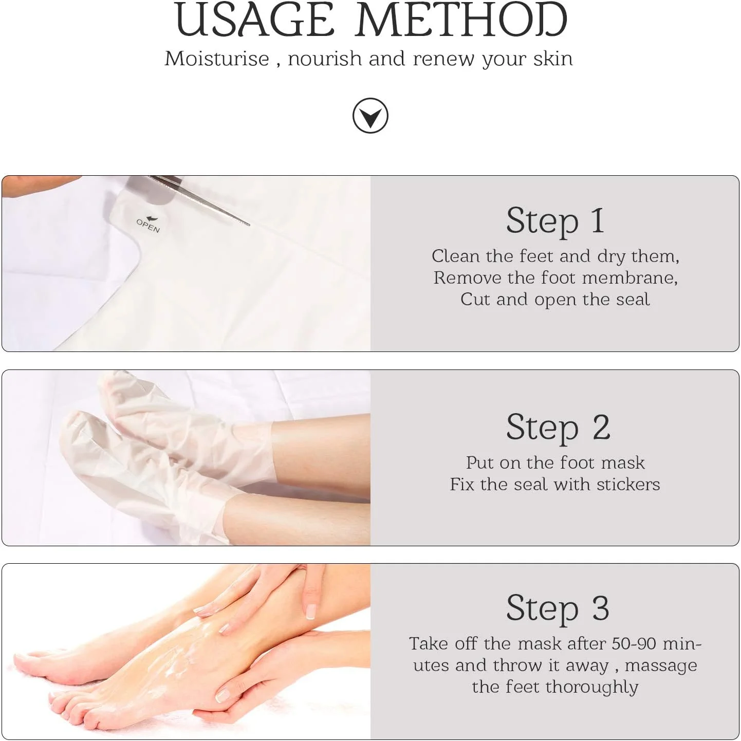 ALIVER ماسک لایه بردار پا 3 عددی - ماسک پا - لایه بردار طبیعی برای پوست خشک و مرده پا، نرم و ابریشمی کننده پوست - (آلوئه ورا) ALIVER ماسک لایه بردار پا 3 عددی - ماسک پا - لایه بردار طبیعی برای پوست خشک و مرده پا، نرم و ابریشمی کننده پوست - (آلوئه ورا)