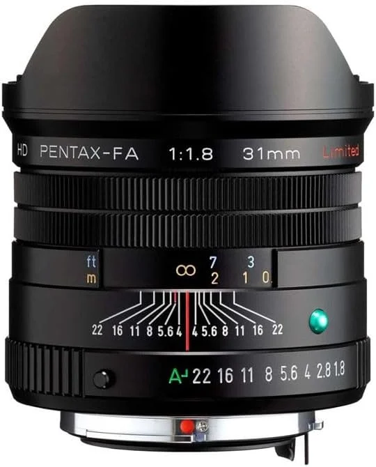 لنز پرایم واید انگل محدود PENTAX HD -FA 31mmF1.8 Limited Black [لنز با دیافراگم بزرگ F1.8] [پوشش HD با عملکرد بالا] [پوشش SP] [دیافراگم گرد] [بدنه آلومینیومی ماشین کاری شده]
