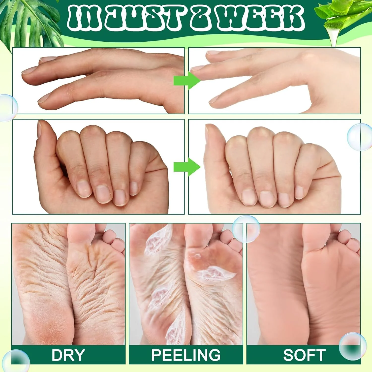 مجموعه 24 عددی ماسک آبرسان دست و پا - دستکش و جوراب مرطوب کننده برای پوست خشک، مراقبت زمستانی، هدیه اسپا برای آقایان و بانوان، بسته کامل مراقبت از پوست