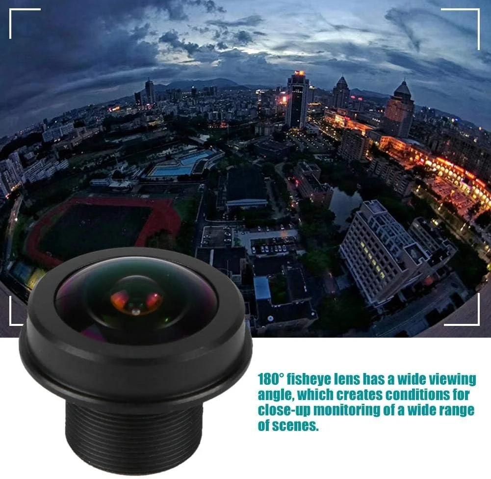 لنز چشم ماهی حرفه ای 5 مگاپیکسلی HD با زاویه دید 180 درجه و رزوه M12 برای دوربین مداربسته لنز چشم ماهی حرفه ای 5 مگاپیکسلی HD با زاویه دید 180 درجه و رزوه M12 برای دوربین مداربسته