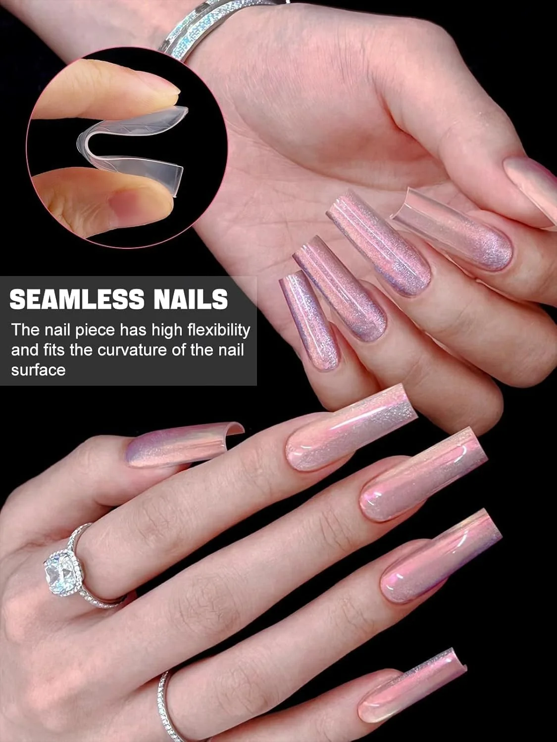 ایبانکو 120 عددی قالب ناخن دوگانه پوشش کامل مات شفاف سیستم قالب ناخن اکریلیک، نوک های اکستنشن ناخن، ابزار مانیکور طراحی ناخن