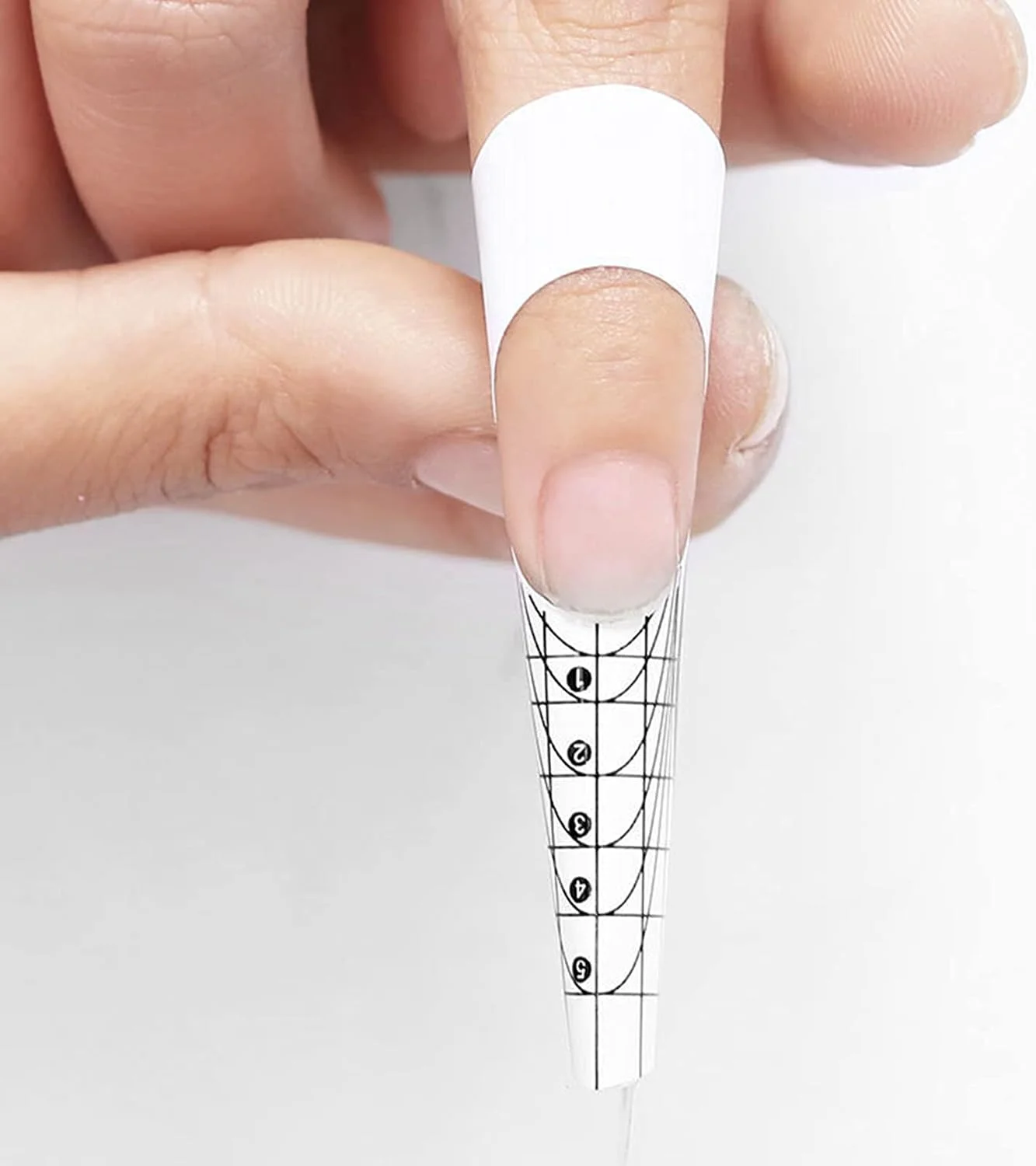 فرمر ناخن Fawoonu، بسته 100 عددی، راهنمای نوک طراحی ناخن، برچسب چسبی ضد گرد و غبار، کاغذ فرم توسعه ناخن، ابزار ناخن