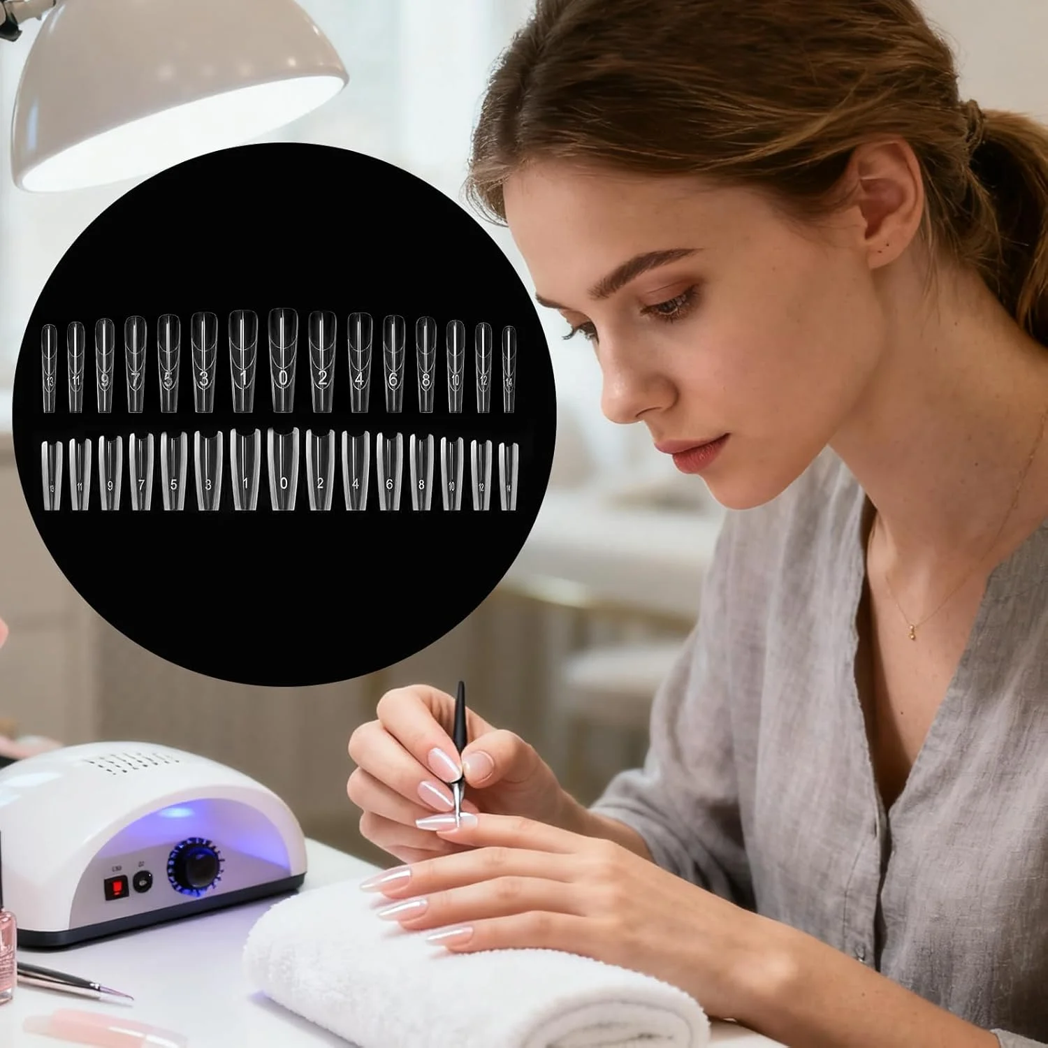 قالب های ناخن برای کاشت - 240 عدد شفاف و مقاوم در برابر ترک خوردگی - قالب های کاشت ناخن ژلی، مناسب برای استفاده روزمره در سالن، منزل، مبتدیان، متخصصان، بانوان و دوستان قالب های ناخن برای کاشت - 240 عدد شفاف و مقاوم در برابر ترک خوردگی - قالب های کاشت ناخن ژلی، مناسب برای استفاده روزمره در سالن، منزل، مبتدیان، متخصصان، بانوان و دوستان