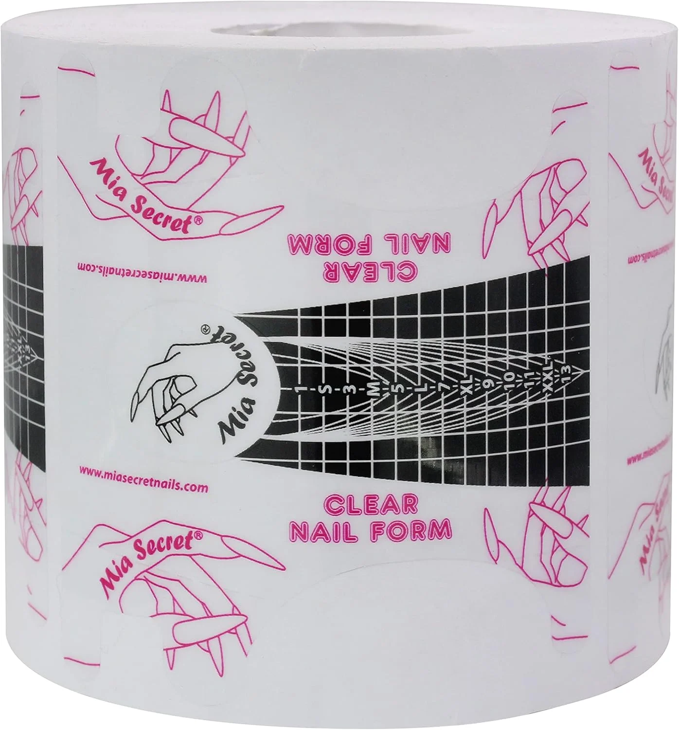 قالب ناخن شفاف میا سکرت، 500 عددی - قالب ناخن برای ژل، تیپ اکستنشن ناخن، قالب ناخن برای ناخن های ژل سخت، قالب های اکستنشن ناخن مصنوعی/ژل UV - استیکرهای راهنما برای ناخن