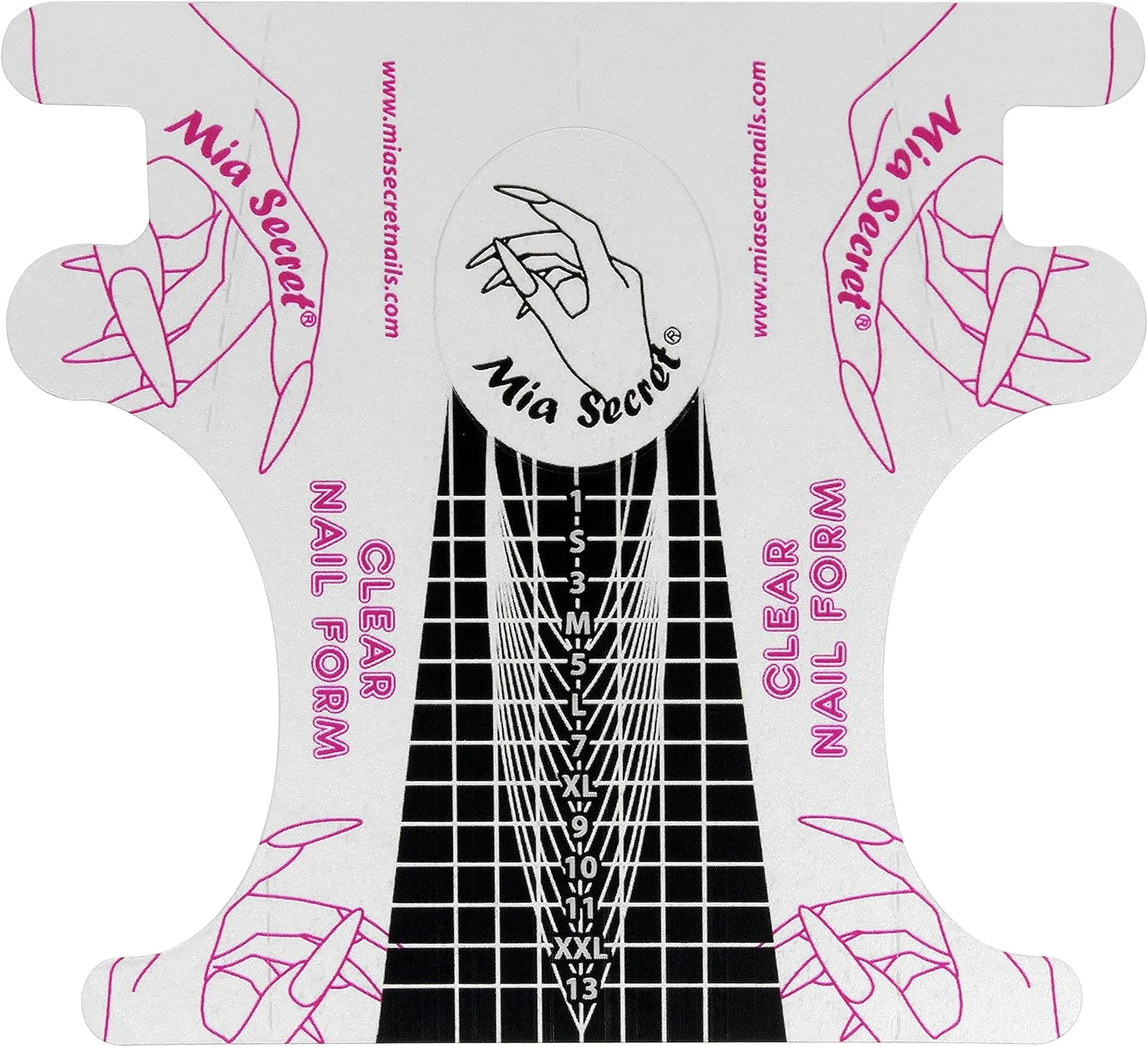 قالب ناخن شفاف میا سکرت، 500 عددی - قالب ناخن برای ژل، تیپ اکستنشن ناخن، قالب ناخن برای ناخن های ژل سخت، قالب های اکستنشن ناخن مصنوعی/ژل UV - استیکرهای راهنما برای ناخن