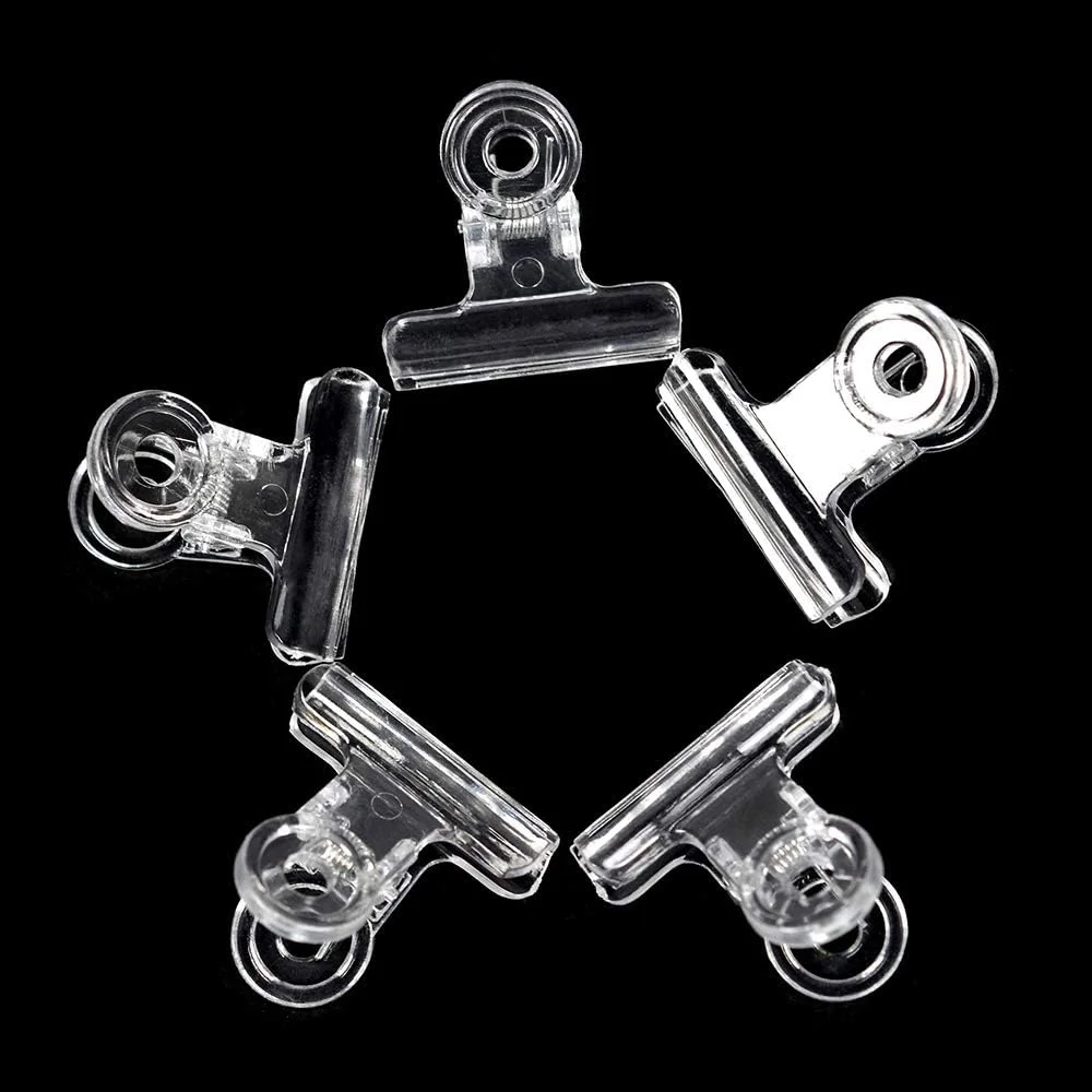 گیره های اکستنشن ناخن KADS، گیره های فشاری منحنی C، گیره چند منظوره، 4 رنگ، ابزار حرفه ای اکستنشن ناخن (شفاف)