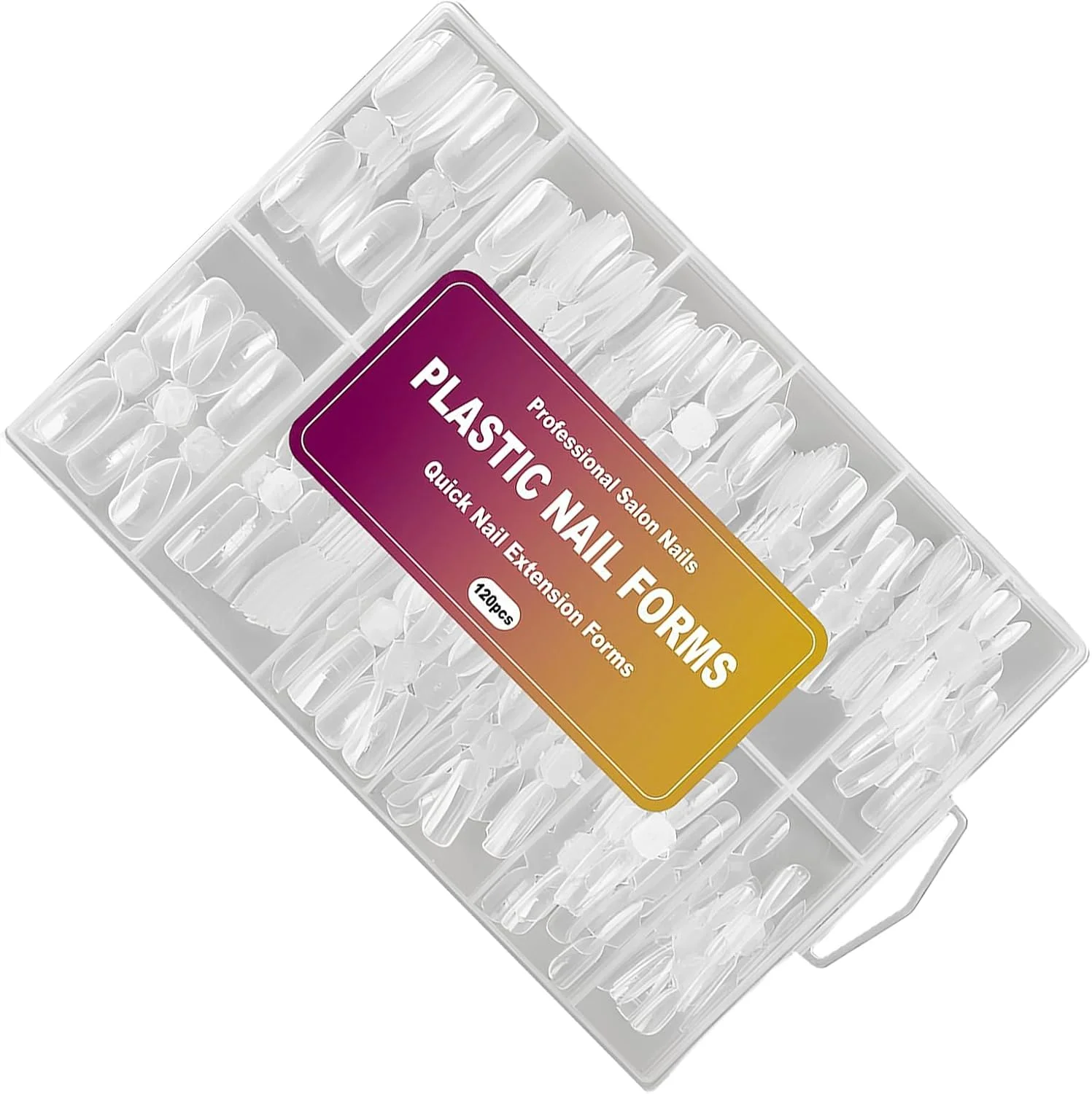 قالب های ناخن | قالب دوگانه اکستنشن ناخن | 12 سایز، قالب طراحی مانیکور مصنوعی شفاف و قابل استفاده مجدد برای ژل اکستنشن پلی، سالن و منزل