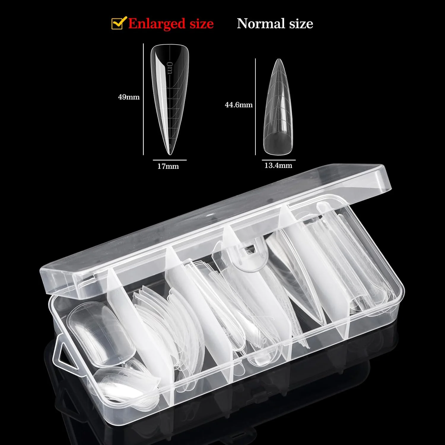 قالب های دوگانه ناخن BNG، بسته 75 عددی، قالب های ژل آکریلیک شفاف، 5 سایز مختلف (12 عدد از هر سایز) برای طراحی و اکستنشن ناخن، پوشش کامل، کیت ابزار طراحی سالن DIY قالب های دوگانه ناخن BNG، بسته 75 عددی، قالب های ژل آکریلیک شفاف، 5 سایز مختلف (12 عدد از هر سایز) برای طراحی و اکستنشن ناخن، پوشش کامل، کیت ابزار طراحی سالن DIY