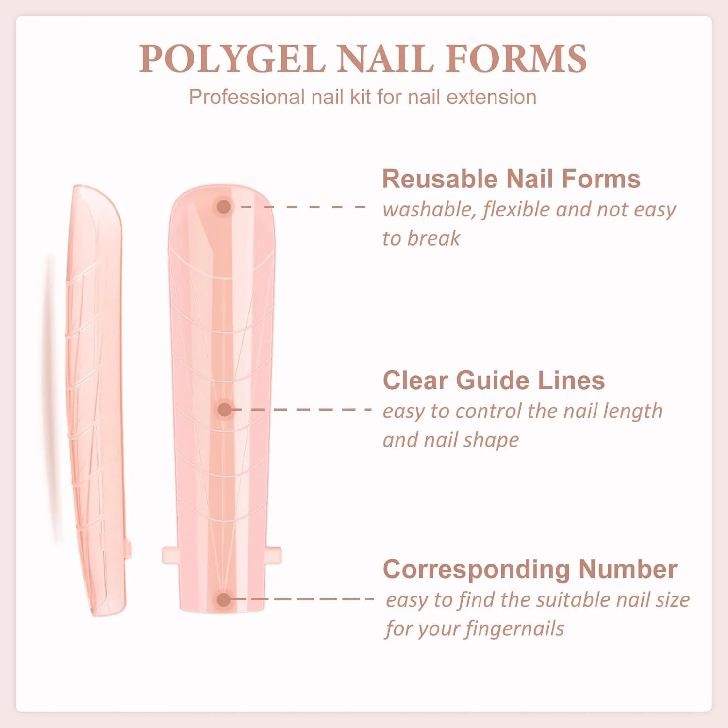 ست ۱۴۴ عددی قالب ناخن پلی ژل، ۱۲ رنگ، ۱۲ سایز، قالب اکستنشن ناخن قابل استفاده مجدد، فرم های دوگانه با ۶ عدد گیره ناخن، قلم موی دو سر، سوهان ناخن و عقب زننده کوتیکول برای مبتدیان